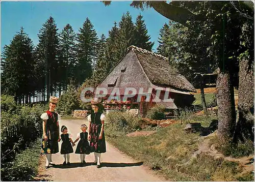 Moderne Karte Schwarzwald Trachten Folklore