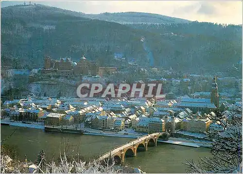 Cartes postales moderne Heidelberg La ville enneigee