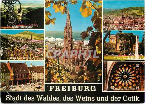 Cartes postales moderne Freiburg Stadt des Waldes des Weins und der Gotik