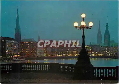 Cartes postales moderne Hamburg Blick von der Lombardsbrucke