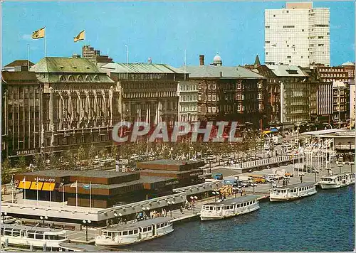 Cartes postales moderne Hamburg Jungfernsticg Bateaux