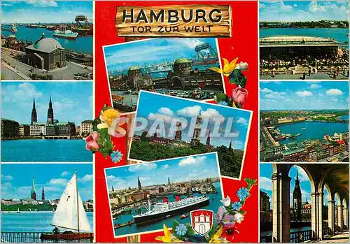 Cartes postales moderne Hamburg Tor Zur Welt