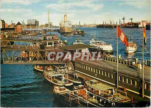 Cartes postales moderne Hamburg Landungsbrucken Bateaux