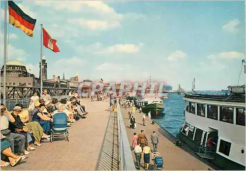 Cartes postales moderne Hamburg St Pauli Landungsbrucken Bateau