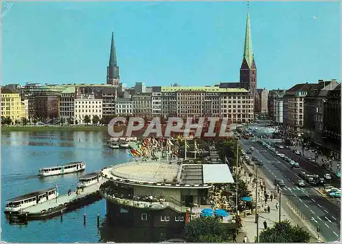 Cartes postales moderne Hamburg Jungfernatieg und ALsterpavillon