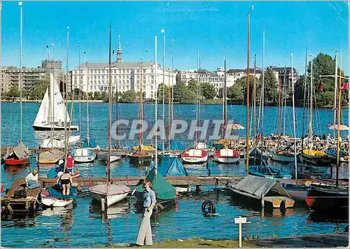 Cartes postales moderne Hamburg Aubenalster mit Hotel Atlanctic