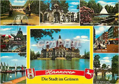 Cartes postales moderne Hannover Die Stadt im Grunen