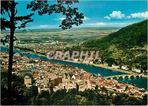 Cartes postales moderne Heidelberg Blick ouf Schlob und Stodt