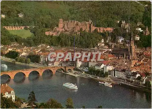 Cartes postales moderne Heidelberg Blick auf Schlob und Alte Brucke