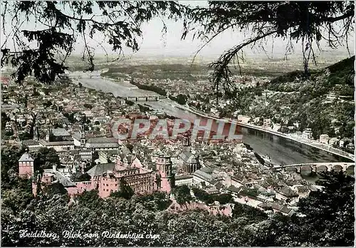 Cartes postales moderne Heidelberg Blick vom Rindenhtills cher