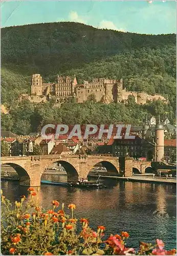 Moderne Karte Heidelberg Schloss Alte Brucke