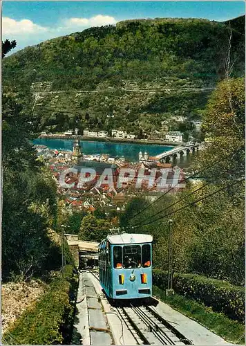 Cartes postales moderne Heidelberg Funiculaire Train