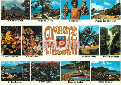 Moderne Karte Guadeloupe Panorama