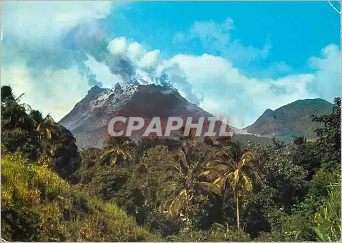 Moderne Karte Guadeloupe (1976) Eruption de la Soufriere