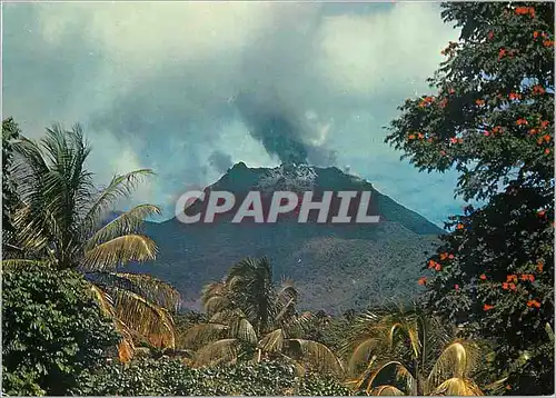Moderne Karte Guadeloupe Eruption de la Soufriere
