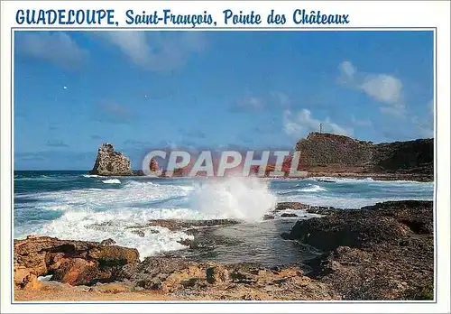 Moderne Karte Guadeloupe Saint-Francois Pointe des Chateaux