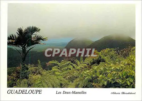 Moderne Karte Guadeloupe Les Deux-Mamelles