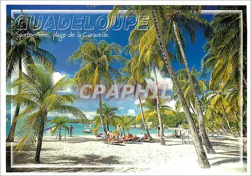 Moderne Karte Guadeloupe Sainte-Anne plage de la Caravelle