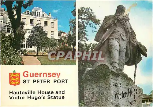 Cartes postales moderne Guernsey Post Office-Stamp-Card Victor Hugo