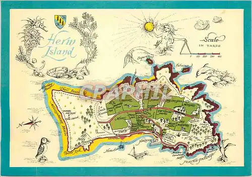 Moderne Karte Herm Island