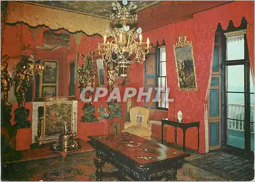 Moderne Karte Guernsey Maison de Victor Hugo Le Salon Rouge