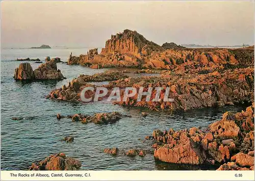 Moderne Karte Guernsey The Rocks of Albecq Castel