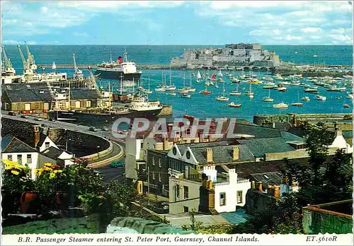 Moderne Karte Guernsey St Peter Port Bateau