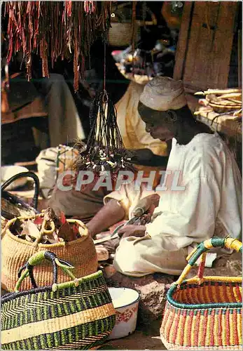 Moderne Karte Haute-Volta Ouagadougou artisan sur le marche