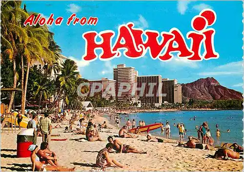 Moderne Karte Hawaii Aloha from Hawaii