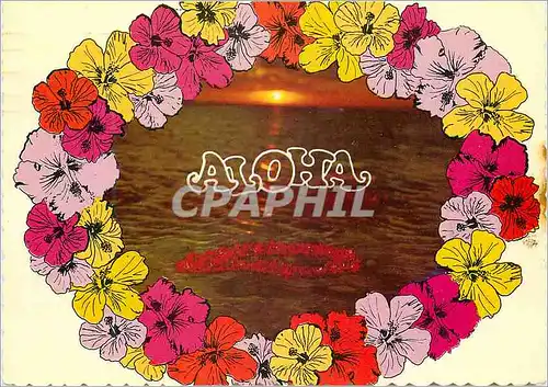 Moderne Karte Aloha Hawaii