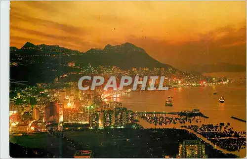 Cartes postales moderne Hong Kong Evening scene of Hong Kong island
