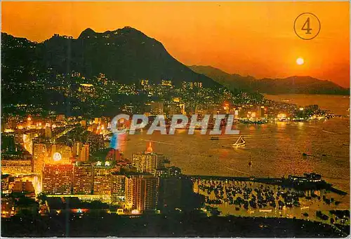 Cartes postales moderne Hong Kong Evening in Hong Kong view overlooking the Central and Eastern Districts of the City