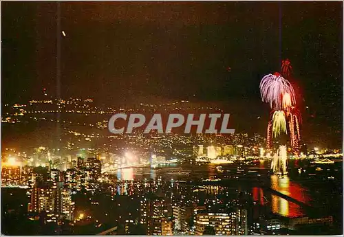 Cartes postales moderne Hong Kong beautiful fireworks and evening scene