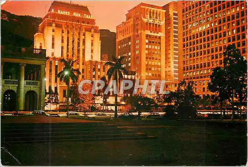 Cartes postales moderne Hong Kong The Decoration Lights for a Happy New Year in the Banking District