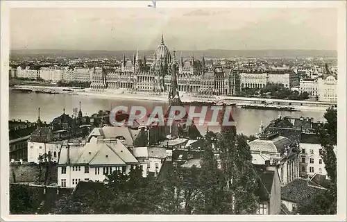 Cartes postales Budapest Vue du Danube avec Parlement