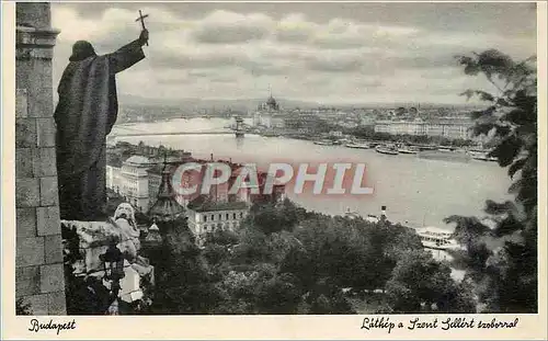 Cartes postales Budapest Vue generale avec le monument de St Gerard