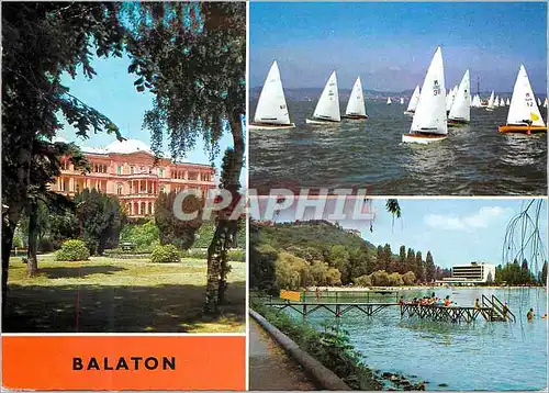 Moderne Karte Balaton Greeting from Lake Balaton