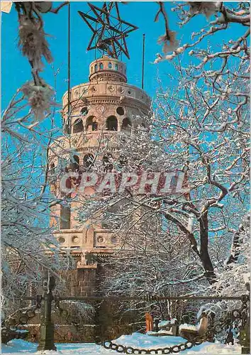 Moderne Karte Budapest Look-out tower on the Janos Hill