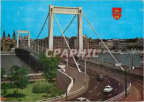 Moderne Karte Budapest Elisabeth Bridge