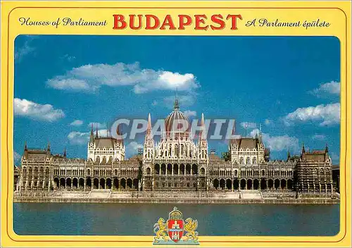 Moderne Karte Budapest house of parliament panorama