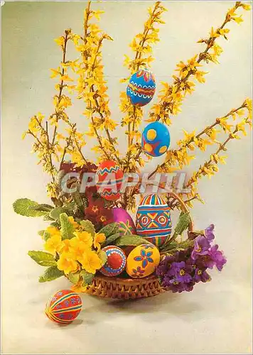 Moderne Karte Happy easter holidays