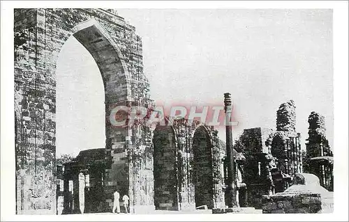 Moderne Karte Delhi quwat ul islam mosque with iron pillat