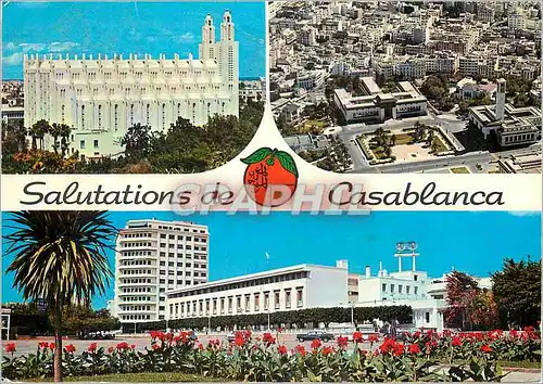 Moderne Karte Casablanca salutation