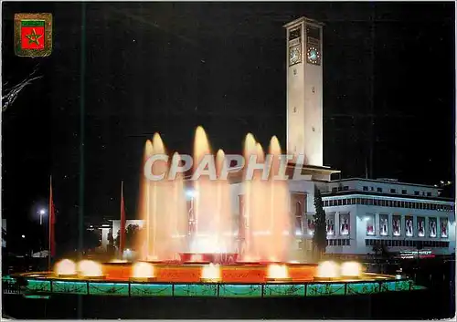 Cartes postales moderne Casablanca fontaine lumineuse et musicale place des nations unies
