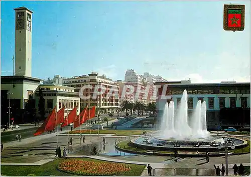 Cartes postales moderne Casablanca fontaine lumineuse et musicale place des nations unies