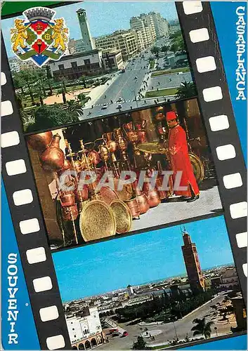 Cartes postales moderne Casablanca souvenir et armories de la ville