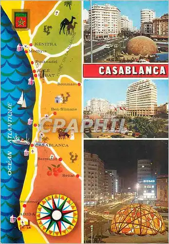 Cartes postales moderne Casablanca divers aspects