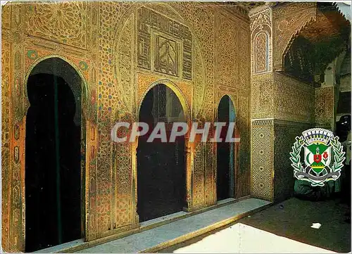 Cartes postales moderne Fes tombeau de moulay idriss et armoiries de la ville moulay idriss
