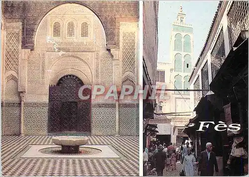 Cartes postales moderne Fes maroc indini medersa attarine et medina