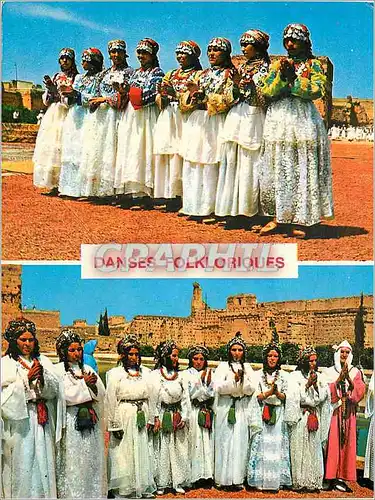 Moderne Karte Maroc pittoresque danses folklorique du haut atlas